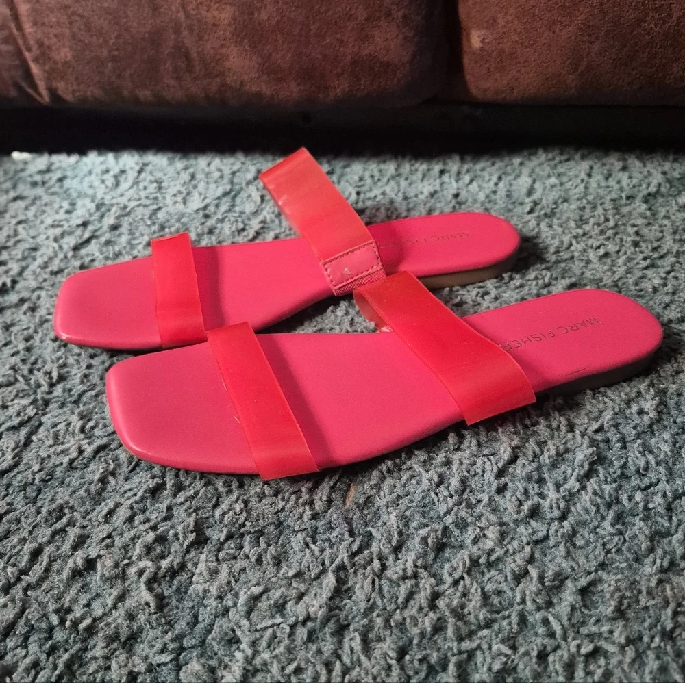 Marc Fisher Red Pink Sandals 7.5M